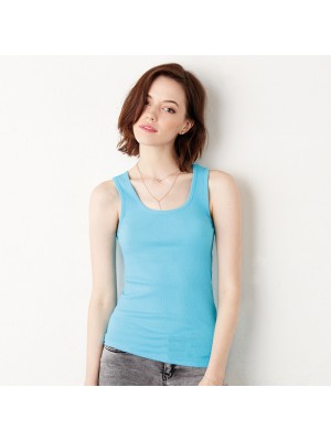 Plain tank top 2x1 rib Bella 195 GSM